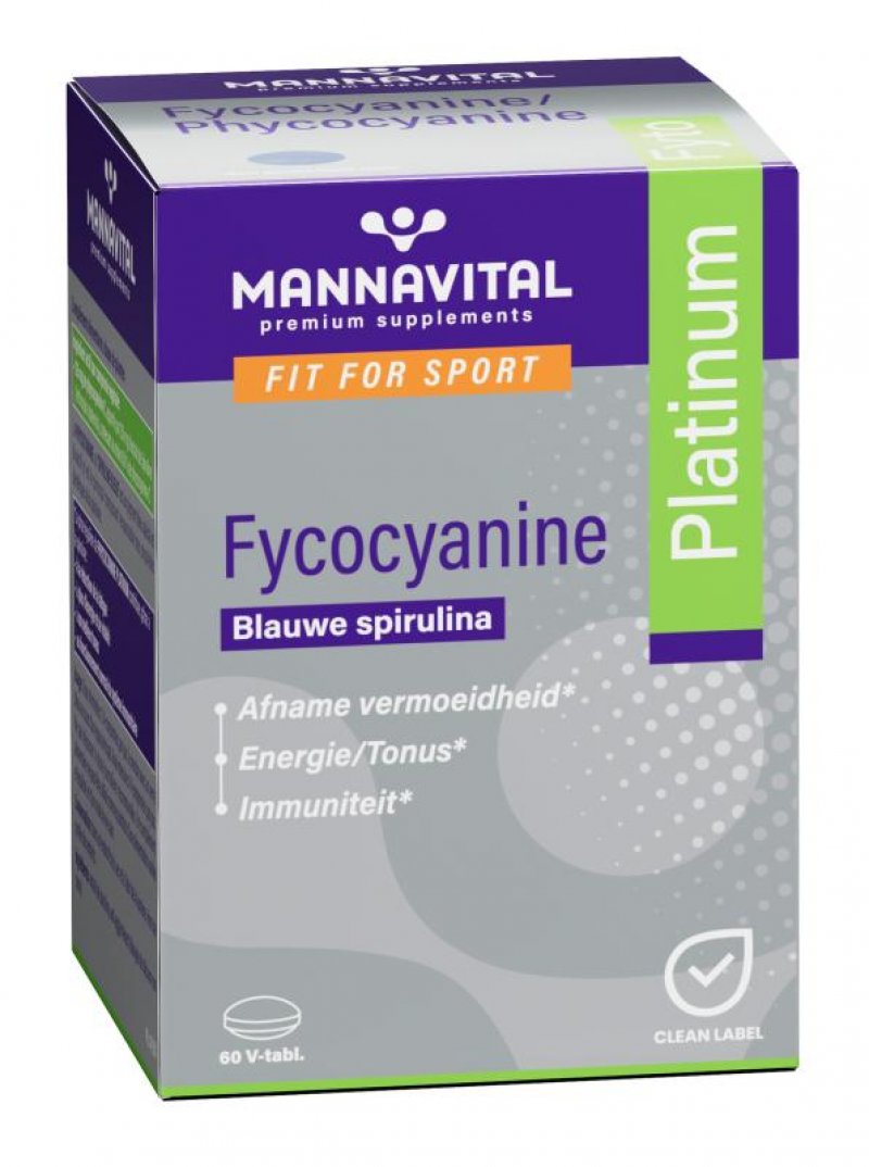 Fycocyanine (blauwe spirulina) Platinum - 60 V-tabl 