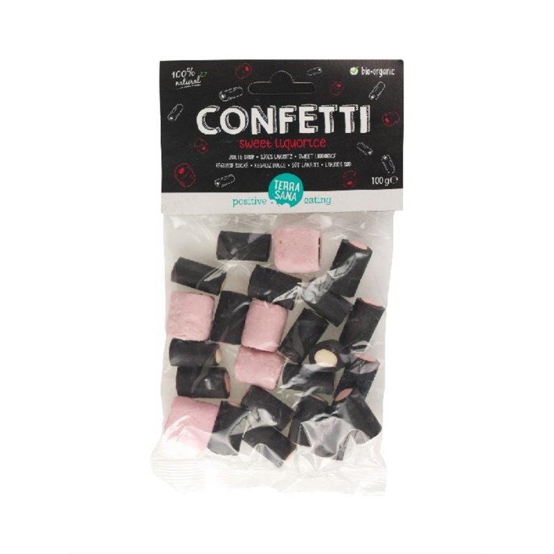 TERRASANA Zoete drop confetti 100g