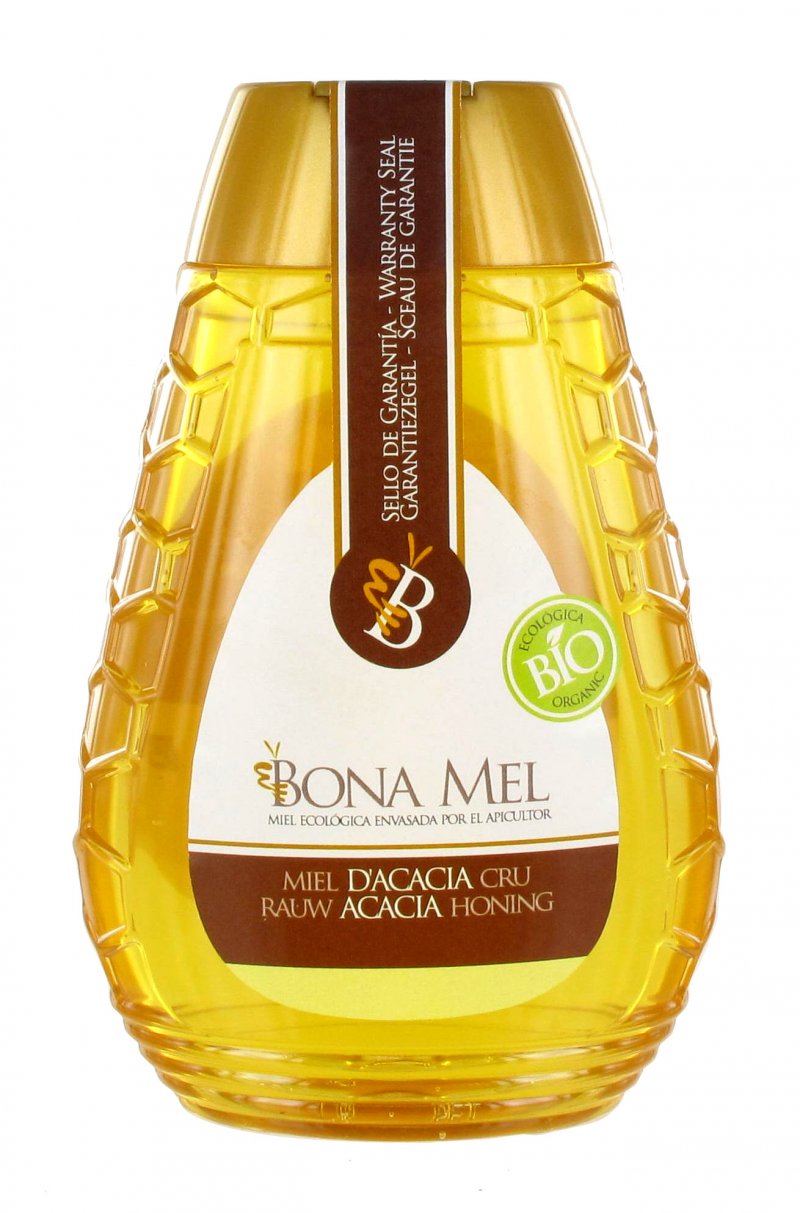 Acaciahoning knijpfles Rauw - 350 ml 