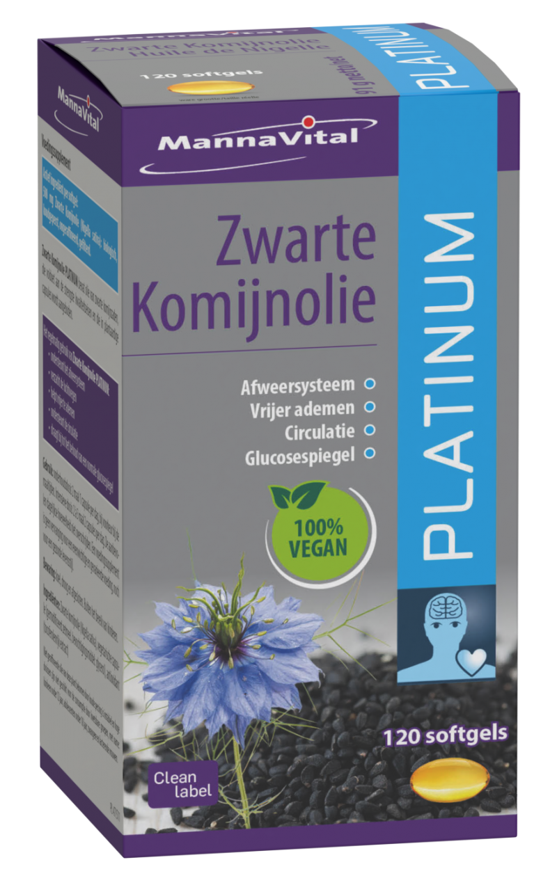 Zwarte komijnolie 120 softgels  