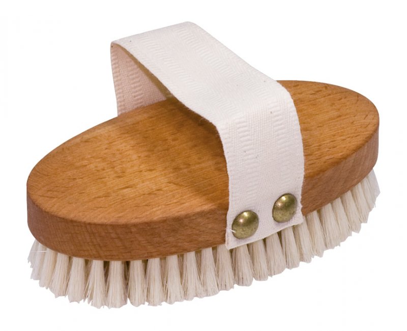 Massageborstel van beuken en natuurlijk haar (ECO) (art0494)