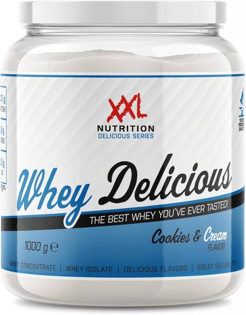 whey delicious protein cookies and cream 1000 g  