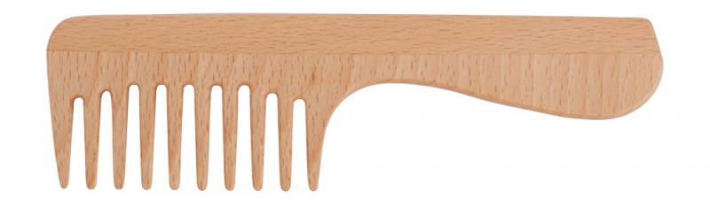 Standaard kam met beuken handvat  (18CM) (ECO) (art0717)