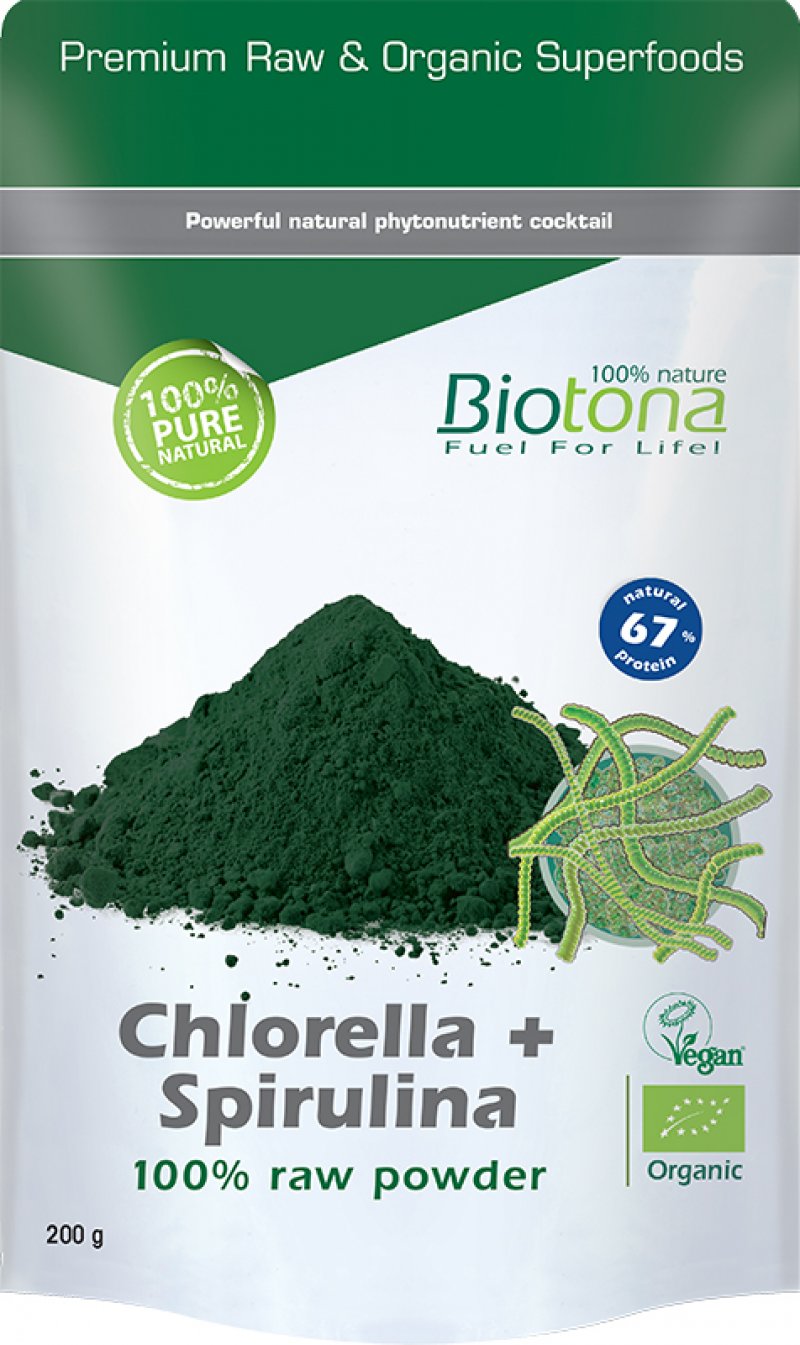 Chlorella + spirulina 200 gr