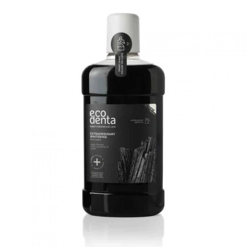 ECODENTA Whitening Mondwater met houtskool 500ml