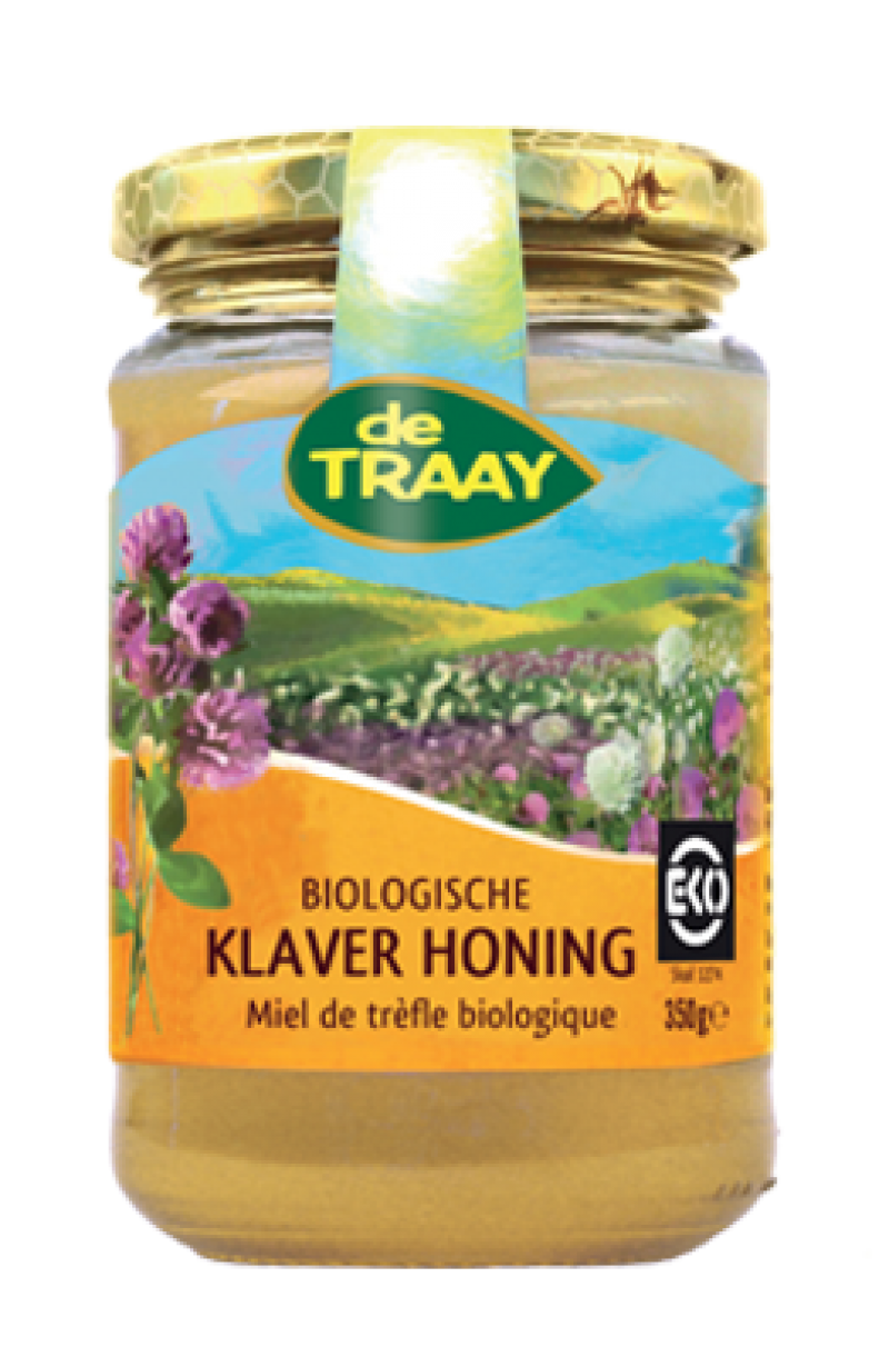 biologische klaver met bloemenhoning 350g