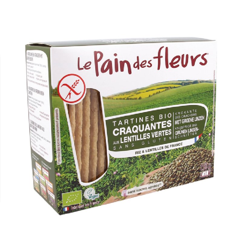 Krokante BIO Crackers: Groene Linzen