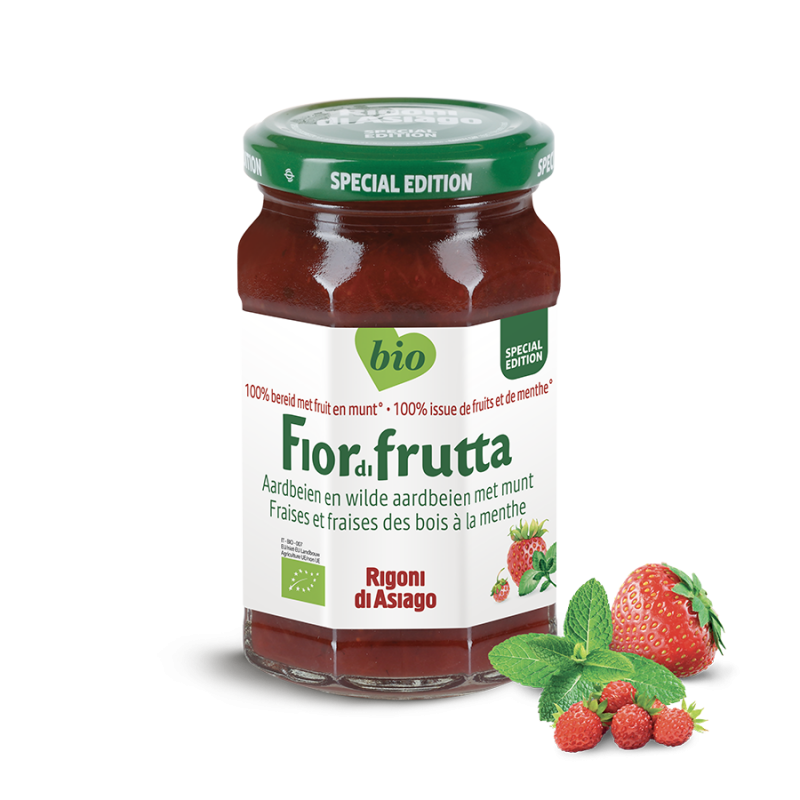 FioridiFrutta aarbeien en wilde aardbeien met munt  250 g 
