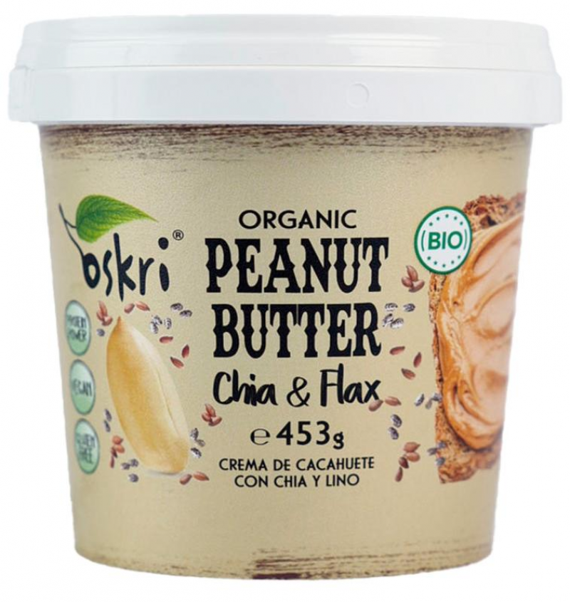 Vegan pinda crème chia & lijnzaad - 453 gr