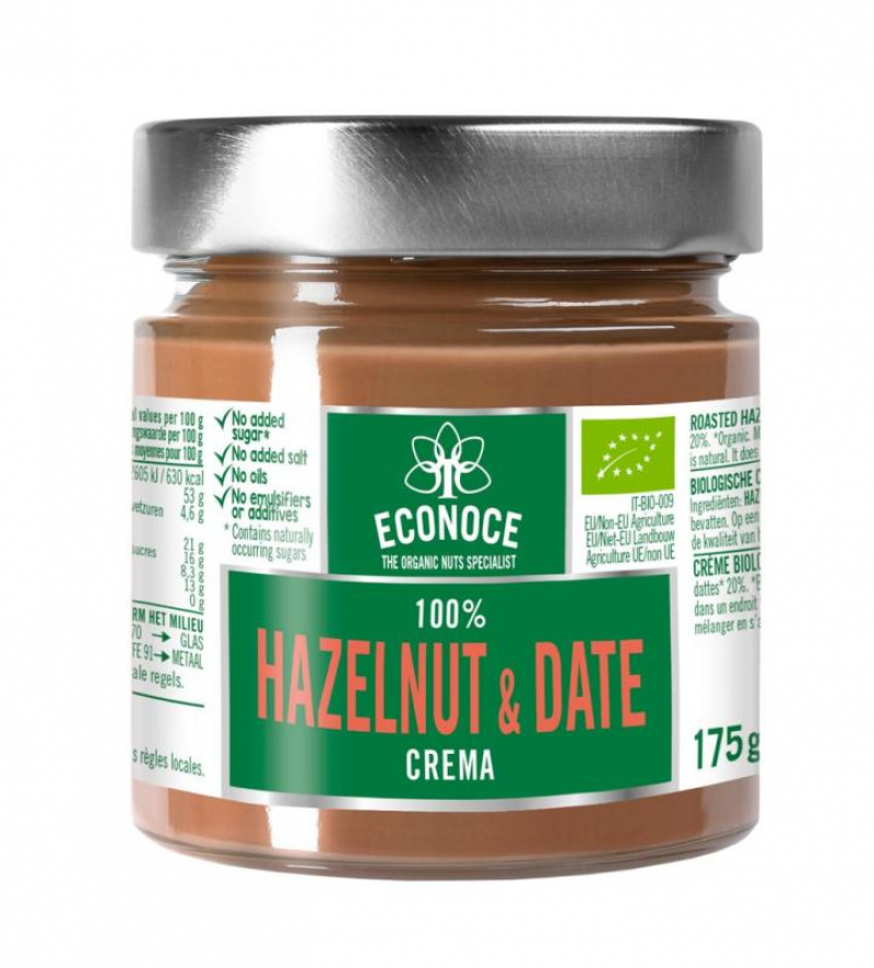  Geroosterde hazelnootpasta & dadels 100 %  - 175 gr