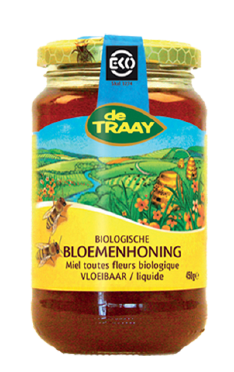 biologische bloemenhoning vloeibaar  900g 