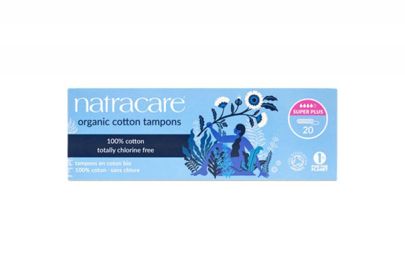 Tampons van biologisch katoen zonder applicator Super Plus