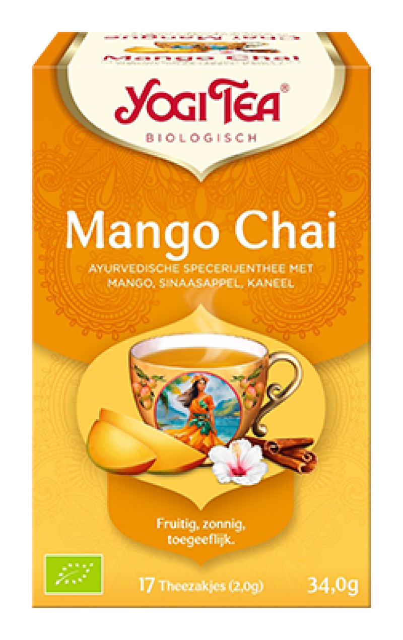Yogi thee Mango chai bio 17 builtjes