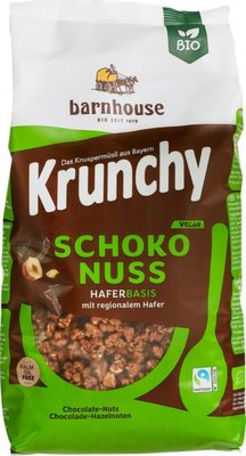 Krunchy choco puur met hazelnoten bio 750g 