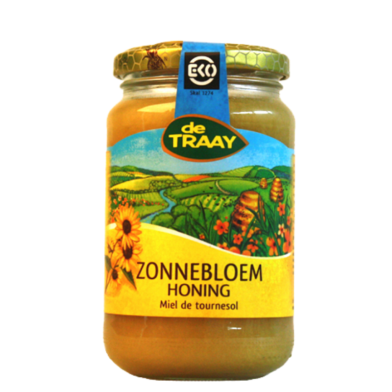 biologische zonnebloemhoning 350g