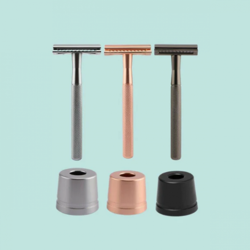 Safety Razor Scheermes + Houder | Silver